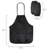 Фартук с нарукавниками для уроков труда ПИФАГОР, 3 кармана, стандартный размер, 44x55 см, черный, 273755 по низкой цене оптом 