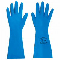 Перчатки нитриловые КЩС STRONG химически устойчивые, синие, размер 10-10,5, XL (очень большой), RABBITEX (РАББИТЕКС), 700909