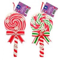 Украшение ёлочное (1шт) "Леденцы", 6,5х13см, полимерная глина, ассорти 2 дизайна, ЗОЛОТАЯ СКАЗКА, 592407