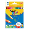 Карандаши цветные BIC "Kids ECOlutions Evolution", 18 цветов, пластиковые, заточенные, европодвес, 937513 по низкой цене оптом Краснодар, Москва, Уфа, Казань, Барнаул, Владивосток, Хабаровск, Сахалин, Красноярск, Екатеренбург, 