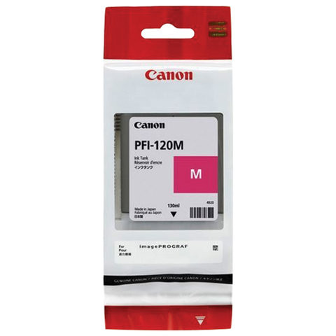 Картридж струйный CANON (PFI-120M) для imagePROGRAF TM-200/205/300/305, пурпурный, 130 мл, оригинальный, 2887C001 по низкой цене оптом 