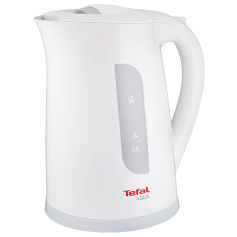 Чайник TEFAL KO270130, 1,7 л, 2400 Вт, закрытый нагревательный элемент, пластик, белый/серый по низкой цене оптом Краснодар, Москва, Уфа, Казань, Барнаул, Владивосток, Хабаровск, Сахалин, Красноярск, Екатеренбург, 