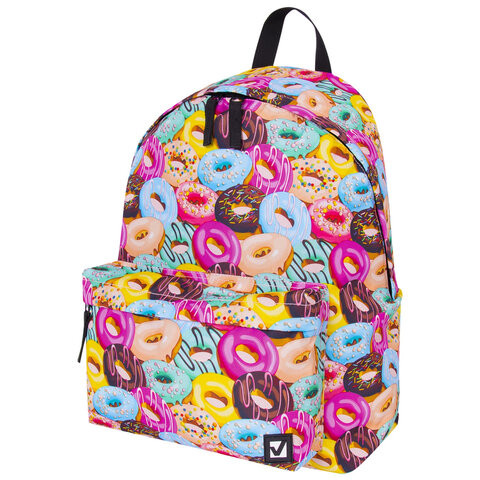 Рюкзак BRAUBERG, универсальный, сити-формат, Donuts, 20 литров, 41х32х14 см, 228862 по низкой цене оптом 