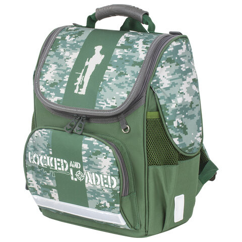 Ранец BRAUBERG STYLE c эргономичной спинкой, "Patriot", 35х28х18 см, 229926 по низкой цене оптом 