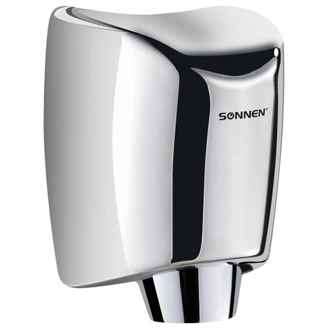 Сушилка для рук SONNEN HD-555, 1200 Вт, нержавеющая сталь, антивандальная, хром, 604747 по низкой цене оптом 