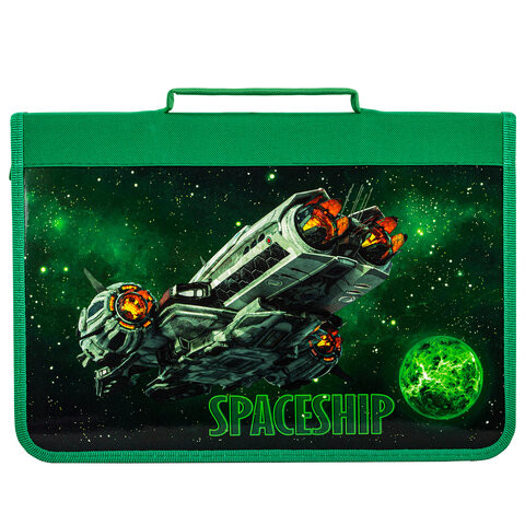 Папка для труда на молнии BRAUBERG А4 с ручкой, 1 отделение, органайзер, "Galaxy", 270995 по низкой цене оптом 