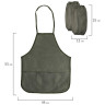 Фартук с нарукавниками для уроков труда ПИФАГОР, 3 кармана, стандартный размер, 44x55 см, хаки, 273756 по низкой цене оптом 