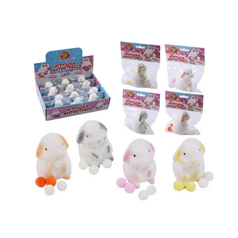 Игрушка-антистресс "ЗАИНЬКА", 8 см, ассорти 4 цвета, дисплей, JOLLY JOT (ДЖОЛЛИ ДЖОТ), 665800 по низкой цене оптом Игрушка-антистресс "ЗАИНЬКА", 8 см, ассорти 4 цвета, дисплей, JOLLY JOT (ДЖОЛЛИ ДЖОТ), 665800 по низкой цене оптом
