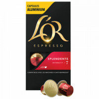 Кофе в алюминиевых капсулах L'OR "Espresso Splendente" для кофемашин Nespresso, 10 порций, 4028604