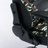 Кресло компьютерное BRABIX "Military GM-140", две подушки, экокожа, черное с рисунком милитари, 532802 по низкой цене оптом 