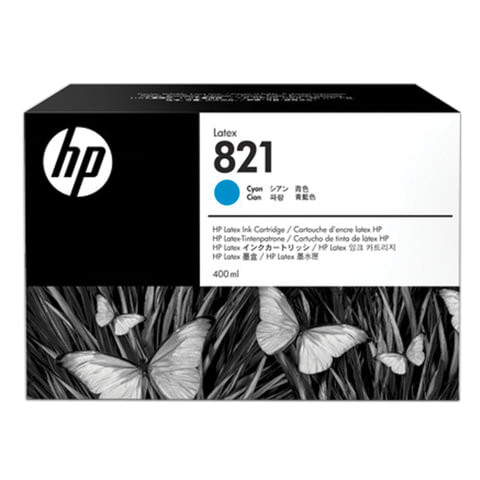 Картридж струйный HP (G0Y86A) Latex 110 Printer, №821, цвет голубой, оригинальный, объем 400 мл. по низкой цене оптом 