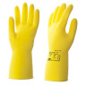 Перчатки латексные КЩС, прочные, хлопковое напыление, размер 7,5-8 M, средний, желтые, HQ Profiline, 73584