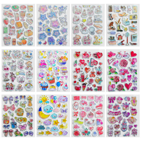 Наклейки объемные "Вдохновение", 19х15 см, ассорти 12 видов, FUNSTER (ФАНСТЕР), 666088 по низкой цене оптом Наклейки объемные "Вдохновение", 19х15 см, ассорти 12 видов, FUNSTER (ФАНСТЕР), 666088 по низкой цене оптом