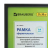 Рамка 21х30 см, пластик, багет 12 мм, BRAUBERG "HIT2", черная, стекло, 390947 по низкой цене оптом 