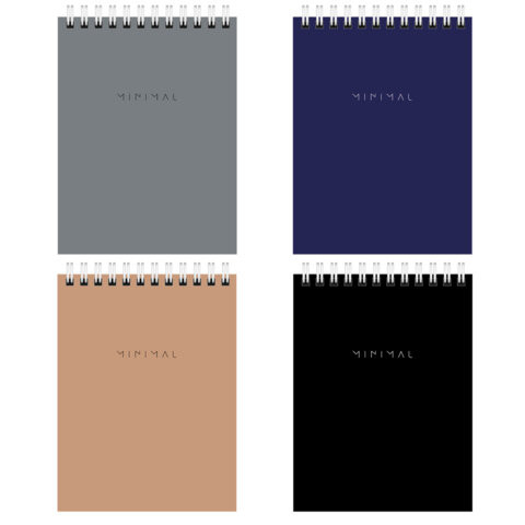 Блокнот МАЛЫЙ ФОРМАТ А6 108х145 мм, 40 л., гребень, картон, клетка, BRAUBERG "Minimal Classiс", 116428 по низкой цене оптом 