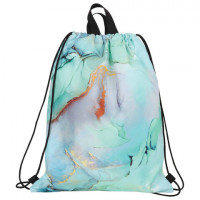 Мешок для обуви BRAUBERG большой удобный с ручкой, 51х41 см, "Mint marble", 271594