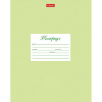 Тетрадь 12 л. HATBER частая косая линия, обложка картон, "Пастель-Салатовая", 12Т5В6_05144