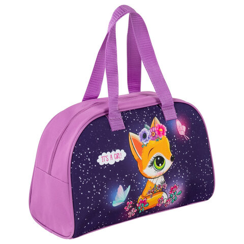 Сумка для внешкольных занятий BRAUBERG с ручками, 35x25x15 см, "Little fox", 271591 по низкой цене оптом 
