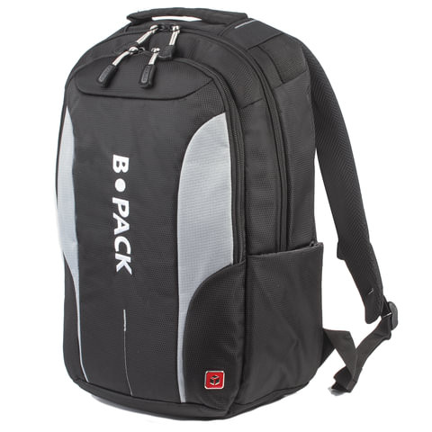 Рюкзак B-PACK "S-04" (БИ-ПАК) универсальный, с отделением для ноутбука, влагостойкий, черный, 45х29х16 см, 226950 по низкой цене оптом 