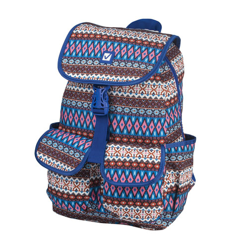 Рюкзак BRAUBERG молодежный, узоры, "Этник", на застежке, 34х25х12 см, 227075 по низкой цене оптом 