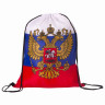 Сумка-мешок на завязках "Триколор РФ", с гербом РФ, 32х42 см, BRAUBERG, 228328, RU37 по низкой цене оптом Краснодар, Москва, Уфа, Казань, Барнаул, Владивосток, Хабаровск, Сахалин, Красноярск, Екатеренбург, 