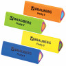 Ластик BRAUBERG "Fruity S", 44х15х15 мм, цвет ассорти, треугольный, 228713 по низкой цене оптом Краснодар, Москва, Уфа, Казань, Барнаул, Владивосток, Хабаровск, Сахалин, Красноярск, Екатеренбург, 