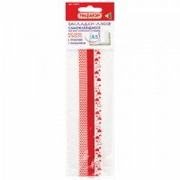 Закладки-ляссе фактурные для книг А5 (длина 28 см) "LOVE", клейкий край, 3 ленты, ПИФАГОР, 112973