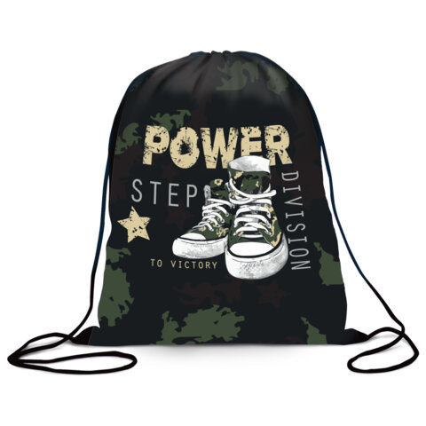 Мешок для обуви BRAUBERG, с петлёй, карман на молнии, полиэстер, 47х37 см, "Power step", 270913 по низкой цене оптом 