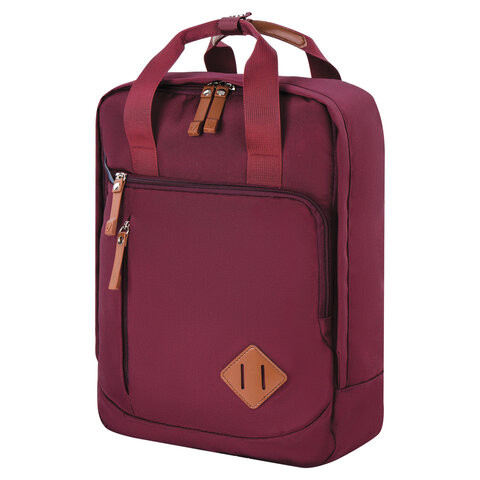 Рюкзак BRAUBERG FRIENDLY молодежный, бордовый, 37х26х13 см, 270090 по низкой цене оптом Краснодар, Москва, Уфа, Казань, Барнаул, Владивосток, Хабаровск, Сахалин, Красноярск, Екатеренбург, 