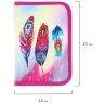 Пенал BRAUBERG, 1 отделение, полиэстер, 21х14 см, "Plumage", 270304 по низкой цене оптом 