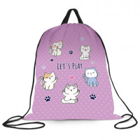 Мешок для обуви BRAUBERG KIDS, с петлей, 42х34 см, Playing kittens, 272413