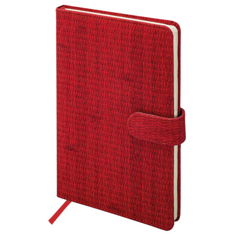 Еженедельник датированный 2026 А5 145х215мм BRAUBERG Augustus, под кожу, красный, 117160 по низкой цене оптом 