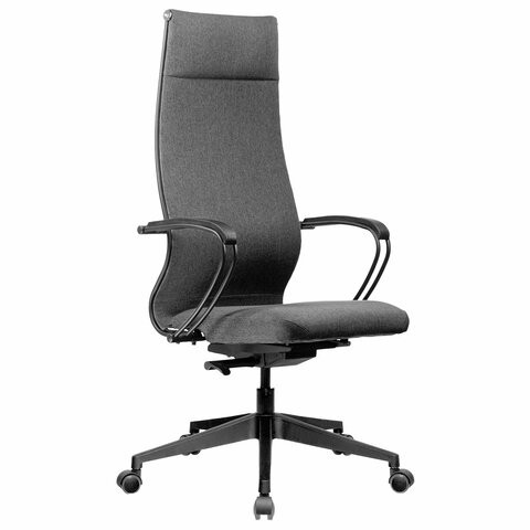 Кресло МЕТТА "ErgoLife" 10 B1-162K, пластик, синхромеханизм, ткань, темно-серое по низкой цене оптом Краснодар, Москва, Уфа, Казань, Барнаул, Владивосток, Хабаровск, Сахалин, Красноярск, Екатеренбург, 