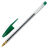 Ручка шариковая STAFF "Basic BP-01", письмо 750 метров, ЗЕЛЕНАЯ, длина корпуса 14 см, узел 1 мм, 143739 по низкой цене оптом 