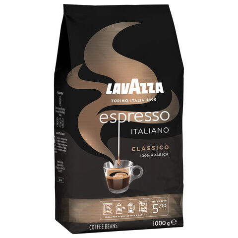 Кофе в зернах LAVAZZA "Espresso Italiano Classico", 1000 г, вакуумная упаковка, 1874 по низкой цене оптом Кофе в зернах LAVAZZA "Espresso Italiano Classico", 1000 г, вакуумная упаковка, 1874 по низкой цене оптом