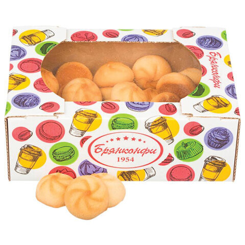 Печенье БРЯНКОНФИ с вареной сгущенкой, 500 г, картонная коробка, 3041664 по низкой цене оптом Краснодар, Москва, Уфа, Казань, Барнаул, Владивосток, Хабаровск, Сахалин, Красноярск, Екатеренбург, 