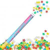 Хлопушка пневматическая 60 см "XXL ЗВЕЗДЫ", фольга, ассорти, ЗОЛОТАЯ СКАЗКА, 592466