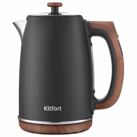 Чайник KITFORT КТ-6120-2, 1,7 л, 2200 Вт, закрытый нагревательный элемент, LED-дисплей, ТЕРМОРЕГУЛЯТОР, сталь, серый по низкой цене оптом 