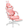 Кресло компьютерное DEFENDER Irifi, 2 подушки, подставка для ног, экокожа, розовое/белое, ш/к 26630, 64042 по низкой цене оптом Кресло компьютерное DEFENDER Irifi, 2 подушки, подставка для ног, экокожа, розовое/белое, ш/к 26630, 64042 по низкой цене оптом
