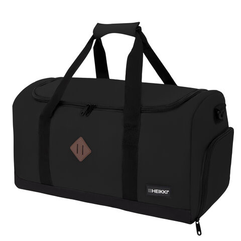 Сумка спортивная HEIKKI MOVE RENOWNED (ХЕЙКИ) отделение для обуви, черная, 28x51x26 см, 273909 по низкой цене оптом Сумка спортивная HEIKKI MOVE RENOWNED (ХЕЙКИ) отделение для обуви, черная, 28x51x26 см, 273909 по низкой цене оптом