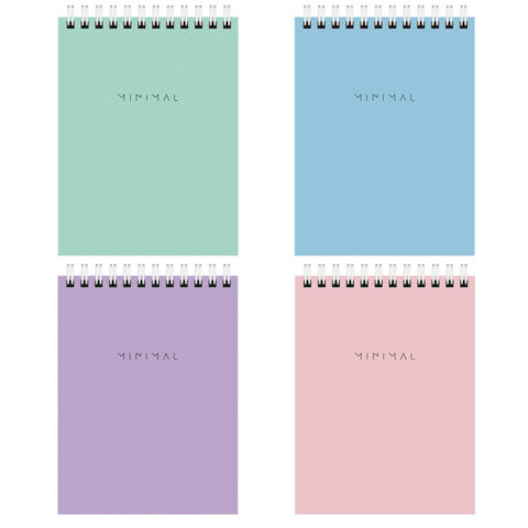 Блокнот МАЛЫЙ ФОРМАТ А6 108х145 мм, 40 л., гребень, картон, клетка, BRAUBERG "Minimal Pastel", 116429 по низкой цене оптом 