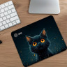 Коврик для мыши CACTUS Black Cat 250x200x3мм, CS-MP-D09S по низкой цене оптом Краснодар, Москва, Уфа, Казань, Барнаул, Владивосток, Хабаровск, Сахалин, Красноярск, Екатеренбург, 