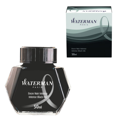 Чернила WATERMAN (Франция), 50 мл, S0110710, черные по низкой цене оптом 