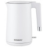 Чайник электрический с двойными стенками SONNEN KT-8719W, 1,5 л, 2200 Вт, белый, 454691 по низкой цене оптом Краснодар, Москва, Уфа, Казань, Барнаул, Владивосток, Хабаровск, Сахалин, Красноярск, Екатеренбург, 