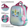 Ранец BRAUBERG SHINY, 2 отделения, с брелком, "Magic unicorn", 38х28х14 см, 270694 по низкой цене оптом Краснодар, Москва, Уфа, Казань, Барнаул, Владивосток, Хабаровск, Сахалин, Красноярск, Екатеренбург, 