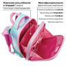 Ранец BRAUBERG SHINY, 2 отделения, с брелком, "Magic unicorn", 38х28х14 см, 270694 по низкой цене оптом Краснодар, Москва, Уфа, Казань, Барнаул, Владивосток, Хабаровск, Сахалин, Красноярск, Екатеренбург, 