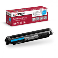 Картридж лазерный SONNEN (SH-CF351A) для HP CLJ Pro M176/177 ВЫСШЕЕ КАЧЕСТВО, голубой, 1000 страниц, 363951