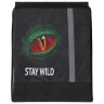 Мешок для обуви ЮНЛАНДИЯ, плотный, светоотражающая полоса, 46х36 см, "Stay wild", 270917 по низкой цене оптом 