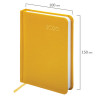 Ежедневник датированный 2026 МАЛЫЙ ФОРМАТ 100х150мм А6, BRAUBERG Select, балакрон, желтый, 117261 по низкой цене оптом 