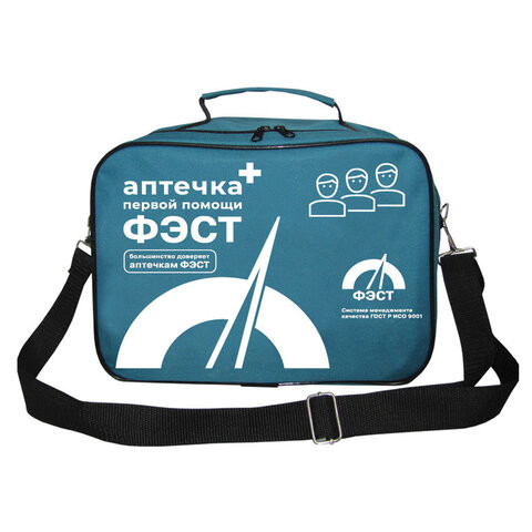 Аптечка первой помощи работникам офисная ФЭСТ, текстильный футляр, состав - по приказу №169н, 1163 по низкой цене оптом 